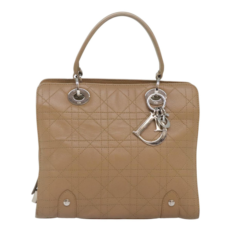 Dior D-Joy Beige Leather Handbag (Pre-Owned)