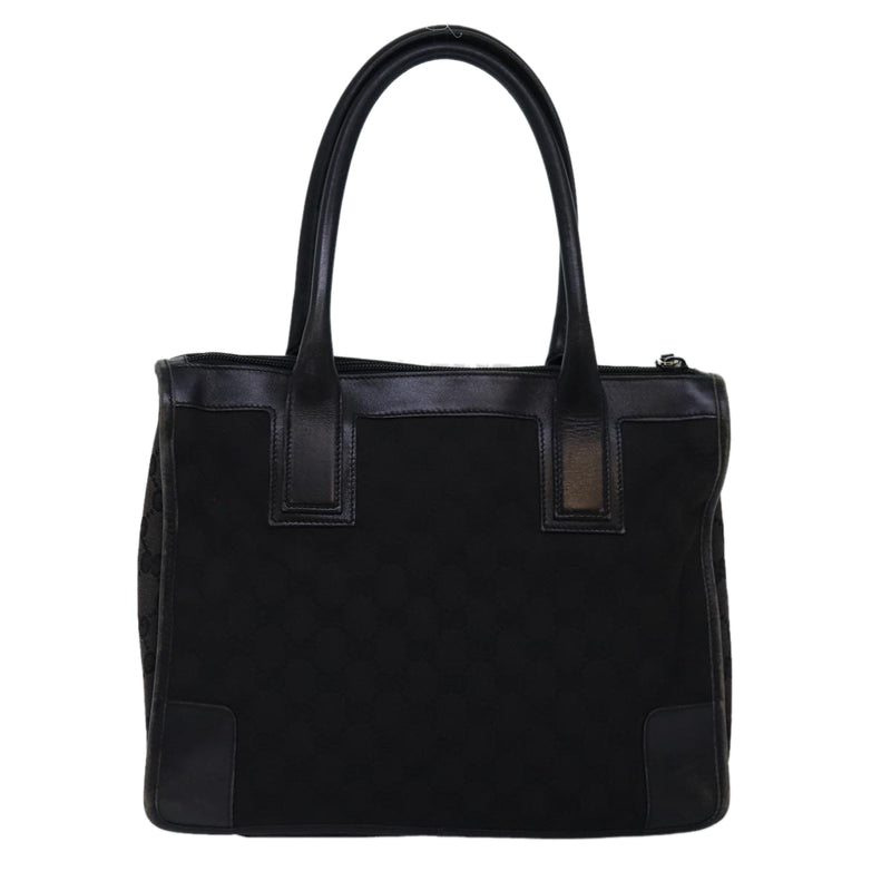 Gucci Gg Canvas Black Canvas Handbag (Pre-Owned)