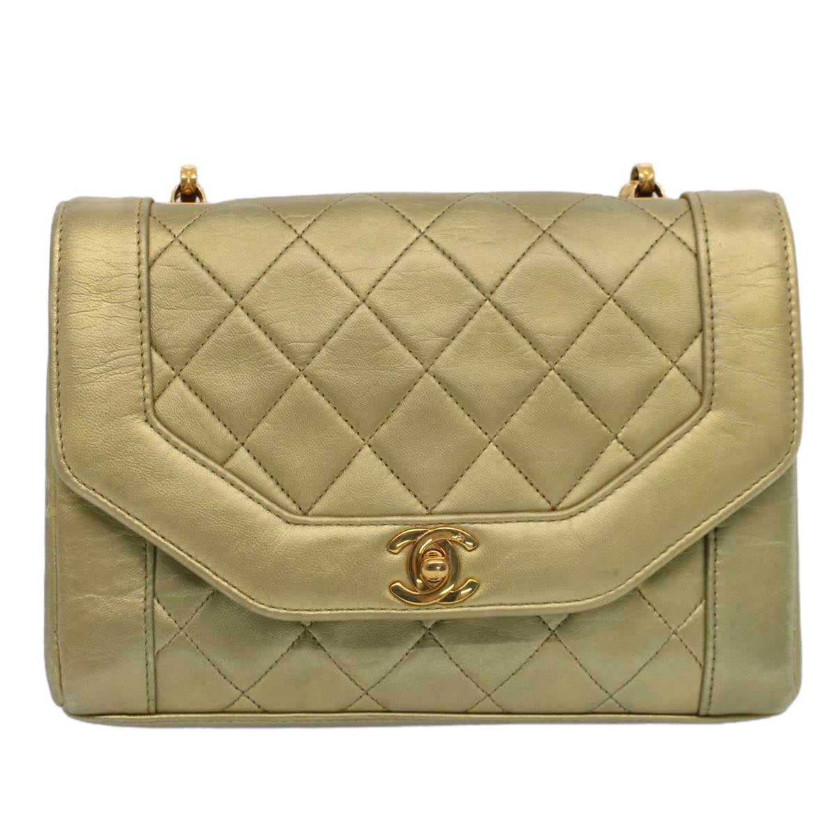 Chanel Gold Pony-Style Calfskin Shoulder Bag (Pre-Owned)