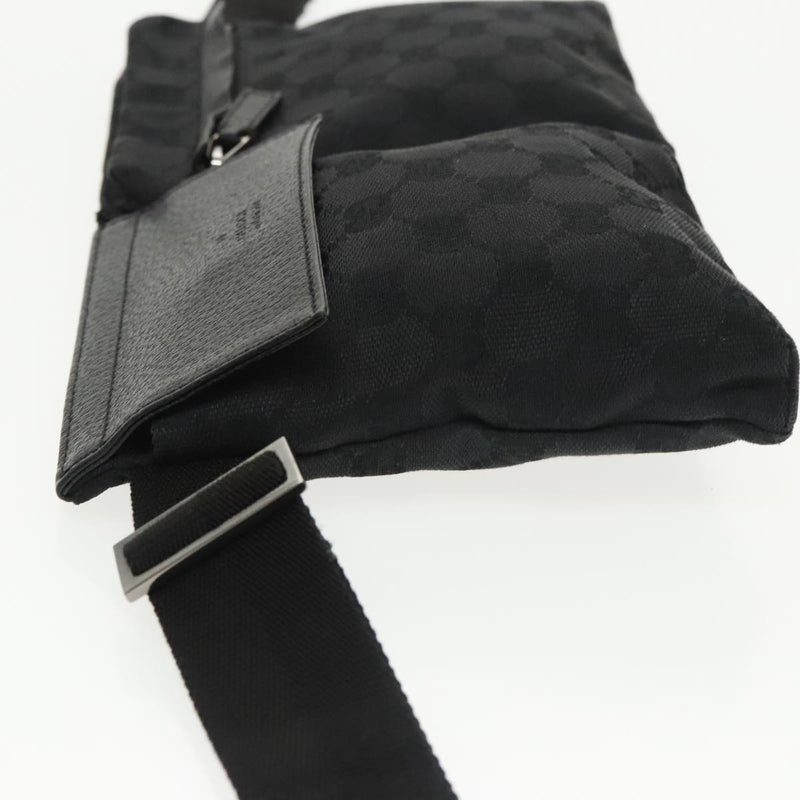 Gucci Belt Bag Black Canvas Shoulder Bag (Pre-Owned)