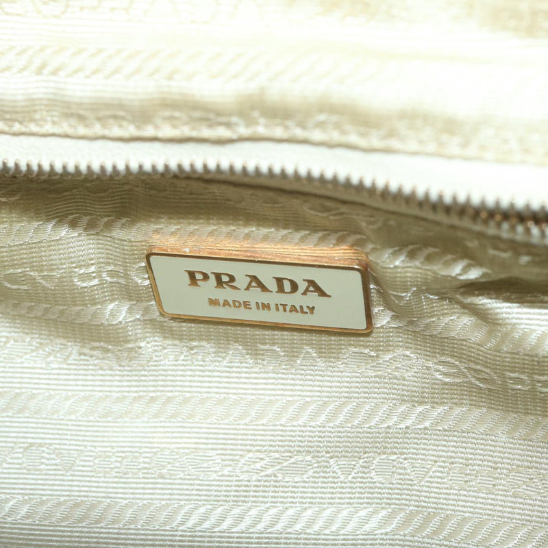 Prada Tessuto Beige Synthetic Handbag (Pre-Owned)