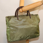 Prada Tessuto Khaki Synthetic Handbag (Pre-Owned)