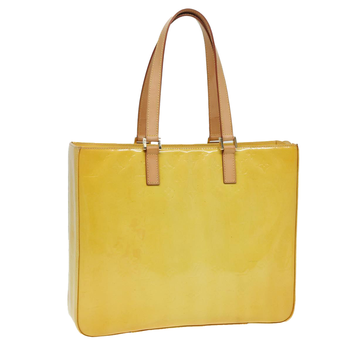 Louis Vuitton Columbus Yellow Patent Leather Tote Bag (Pre-Owned)