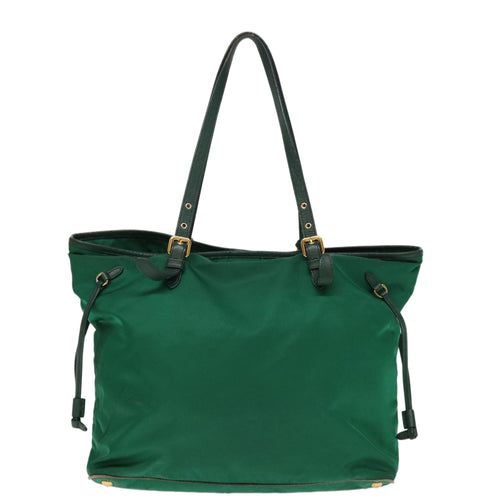 Prada Tessuto Green Synthetic Tote Bag (Pre-Owned)