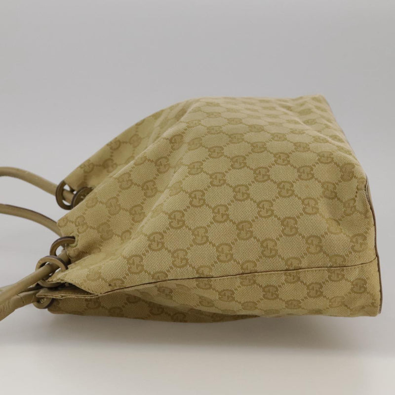 Gucci Beige Canvas Shoulder Bag (Pre-Owned)