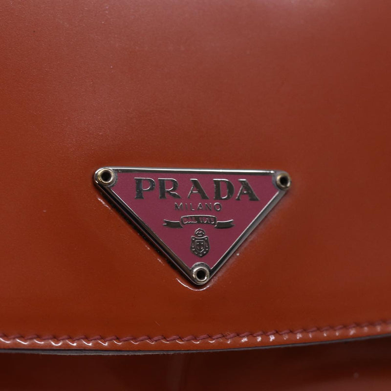 Prada -- Orange Vinyl Handbag (Pre-Owned)