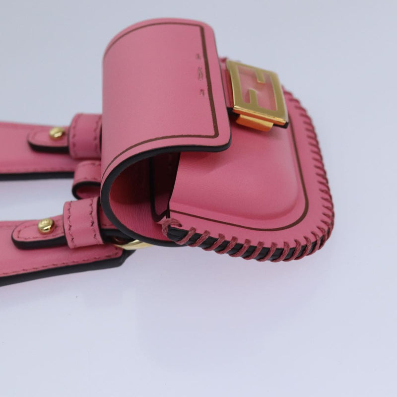 Fendi Baguette Pink Leather Clutch Bag (Pre-Owned)