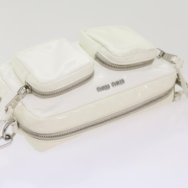 Miu Miu White Patent Leather Shoulder Bag (Pre-Owned)