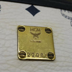 MCM Stark Visetos White Canvas Clutch Bag (Pre-Owned)