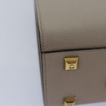 Salvatore Ferragamo Studio Beige Leather Handbag (Pre-Owned)