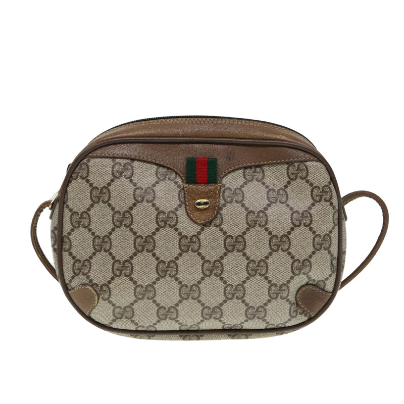 Gucci Gg Supreme Beige Canvas Shoulder Bag (Pre-Owned)