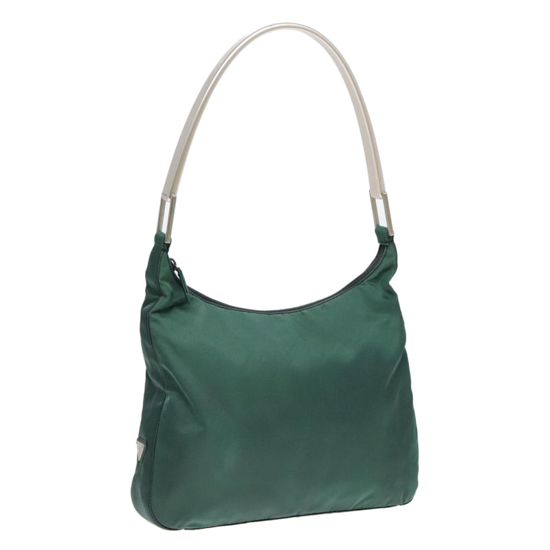 Prada Tessuto Green Synthetic Shoulder Bag (Pre-Owned)