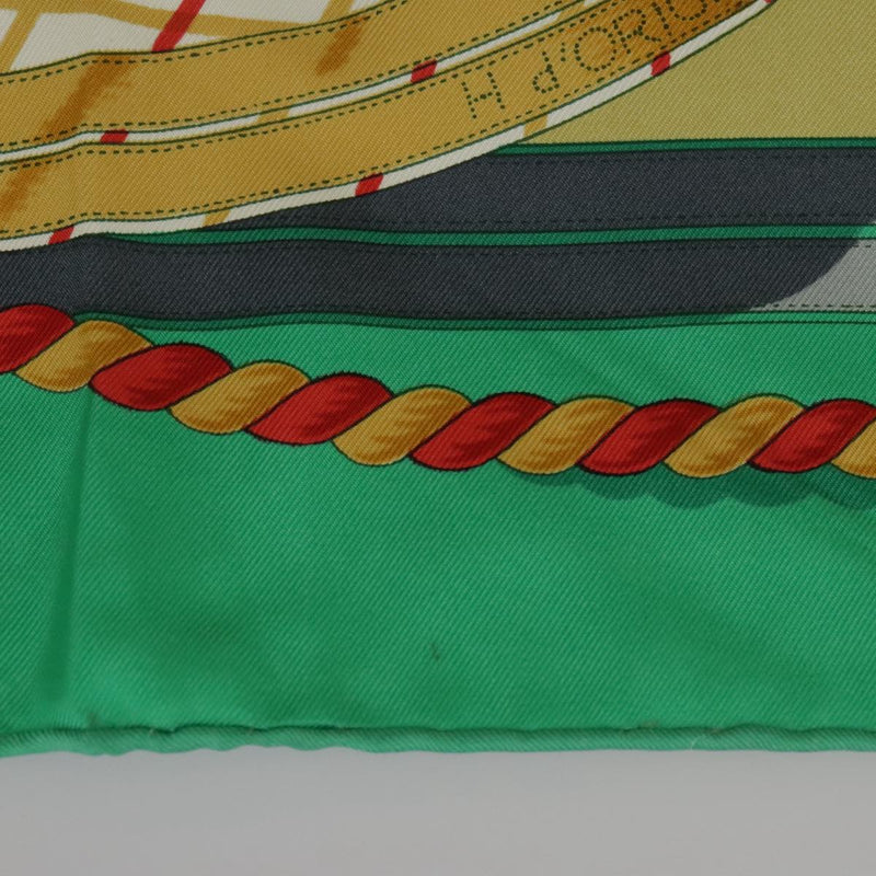 Hermès Green Silk Scarf  (Pre-Owned)