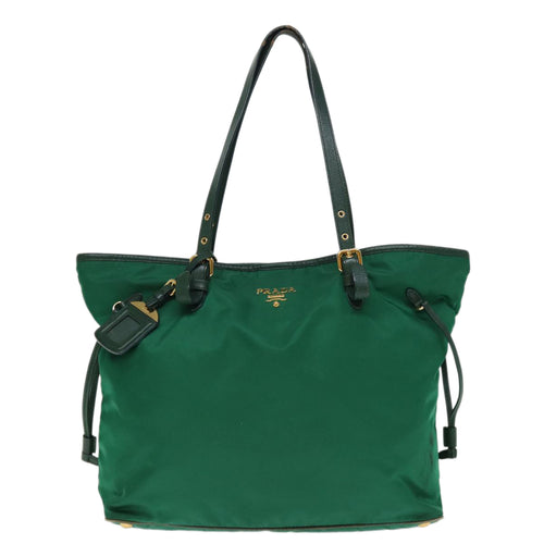 Prada Tessuto Green Synthetic Tote Bag (Pre-Owned)