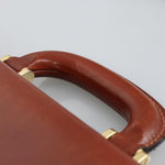 Salvatore Ferragamo Brown Leather Briefcase Bag (Pre-Owned)