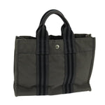 Hermès Herline Black Canvas Tote Bag (Pre-Owned)