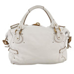 Chloé Paddington White Leather Shoulder Bag (Pre-Owned)