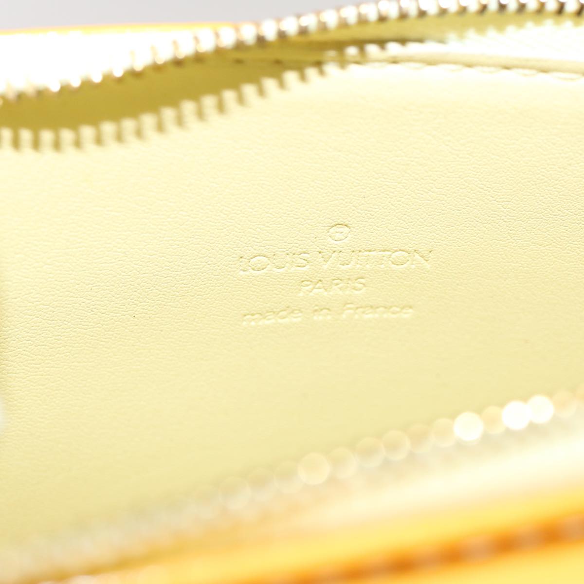 Louis Vuitton Mott Yellow Patent Leather Clutch Bag (Pre-Owned)