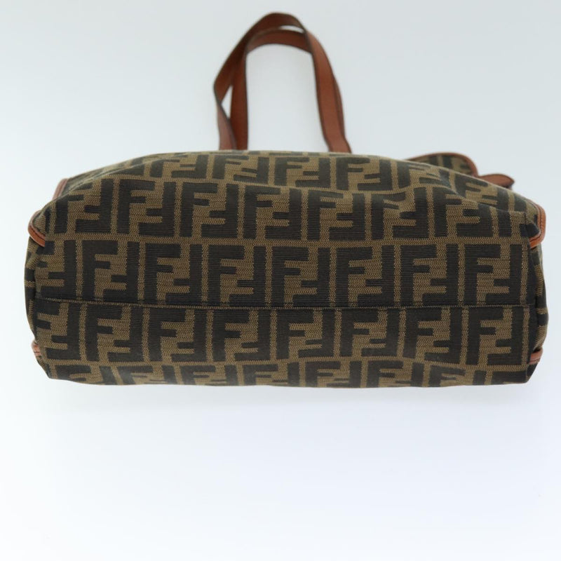 Fendi Zucca Brown Canvas Tote Bag (Pre-Owned)