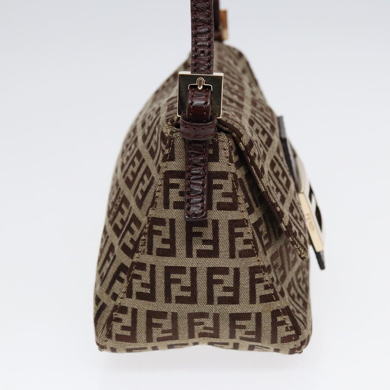 Fendi Mamma Baguette Brown Canvas Handbag (Pre-Owned)