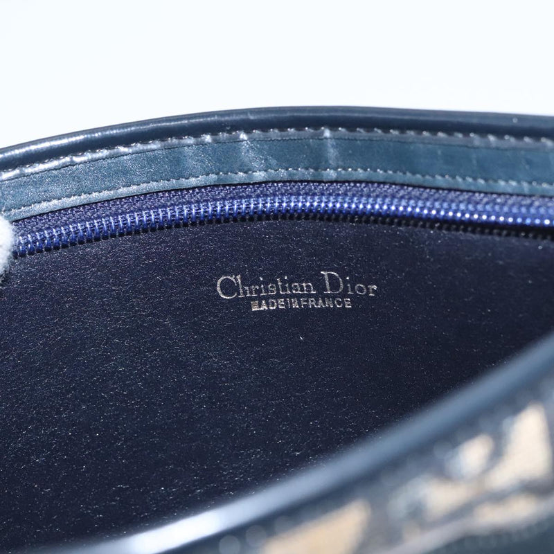 Dior Trotter Navy Canvas Shoulder Bag (Pre-Owned)