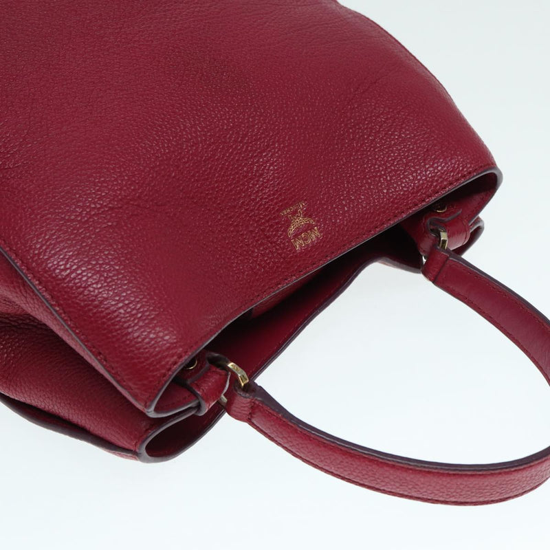 MCM Burgundy Leather Handbag (Pre-Owned)