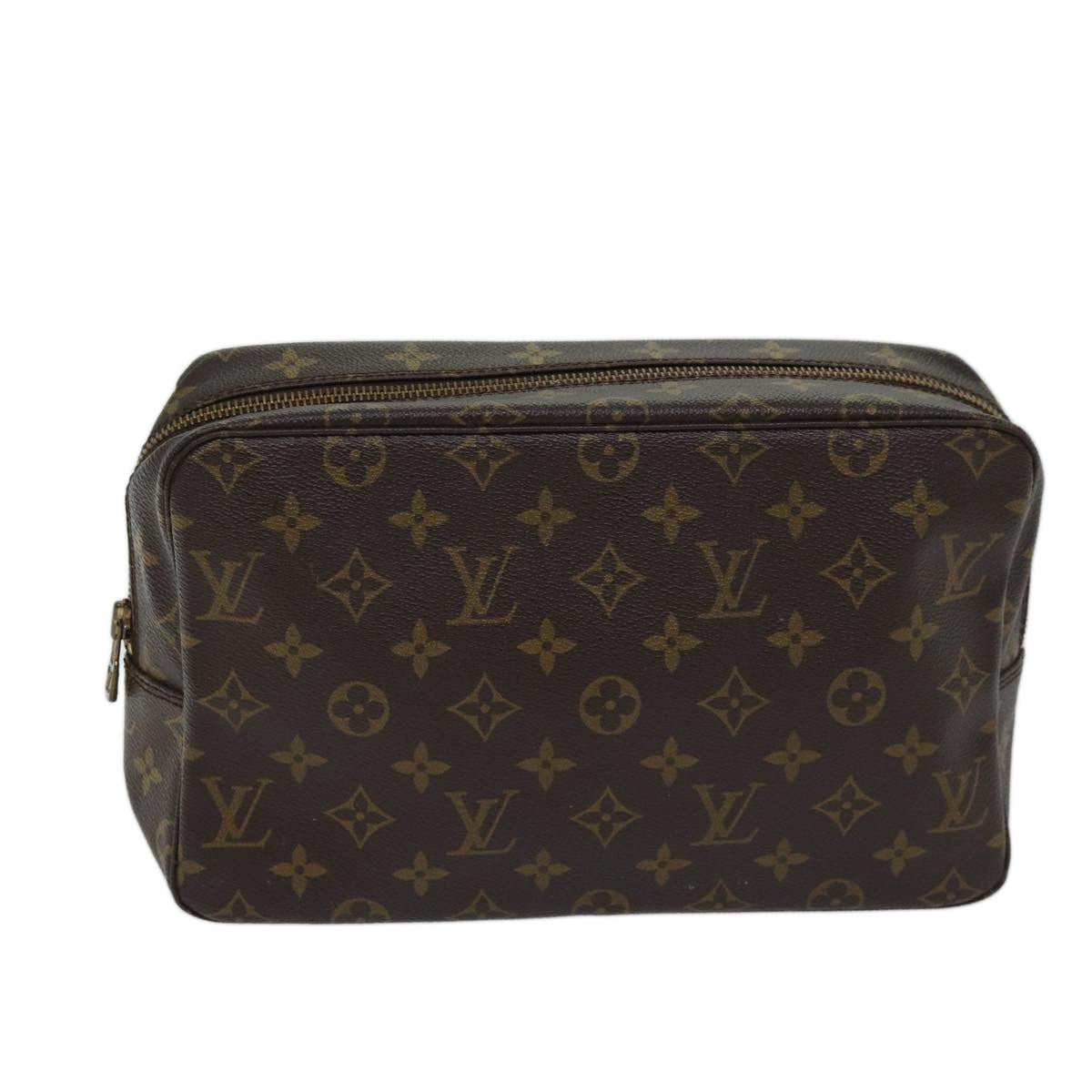 Louis Vuitton Trousse Toilette 28 Brown Canvas Clutch Bag (Pre-Owned)