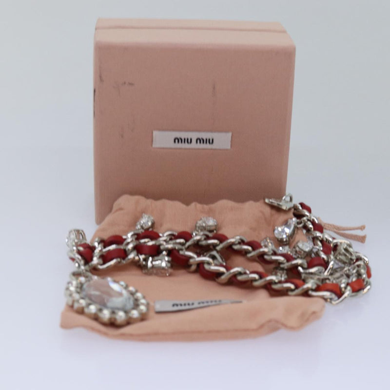 Miu Miu Red Metal Necklace Jewelry (Pre-Owned)