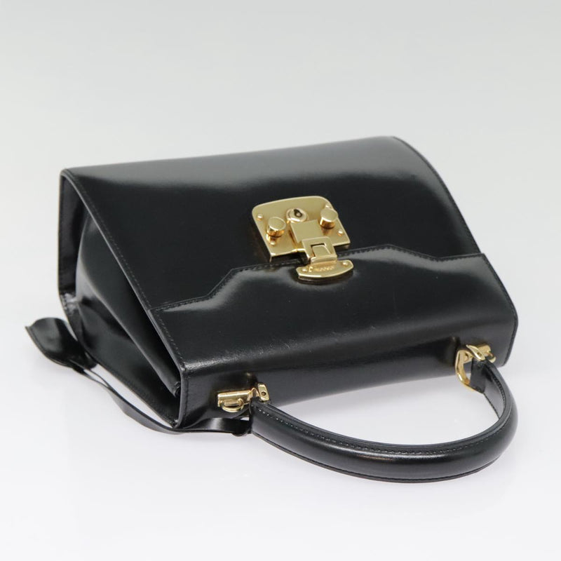 Gucci Lady Lock Black Leather Handbag (Pre-Owned)