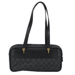 Gucci Gg Canvas Black Canvas Shoulder Bag (Pre-Owned)