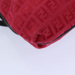 Fendi Zucca Red Canvas Shoulder Bag (Pre-Owned)