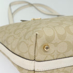 Coach Signature Beige Canvas Tote Bag (Pre-Owned)