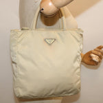 Prada Tessuto Beige Synthetic Handbag (Pre-Owned)