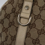 Gucci Abbey Beige Canvas Tote Bag (Pre-Owned)