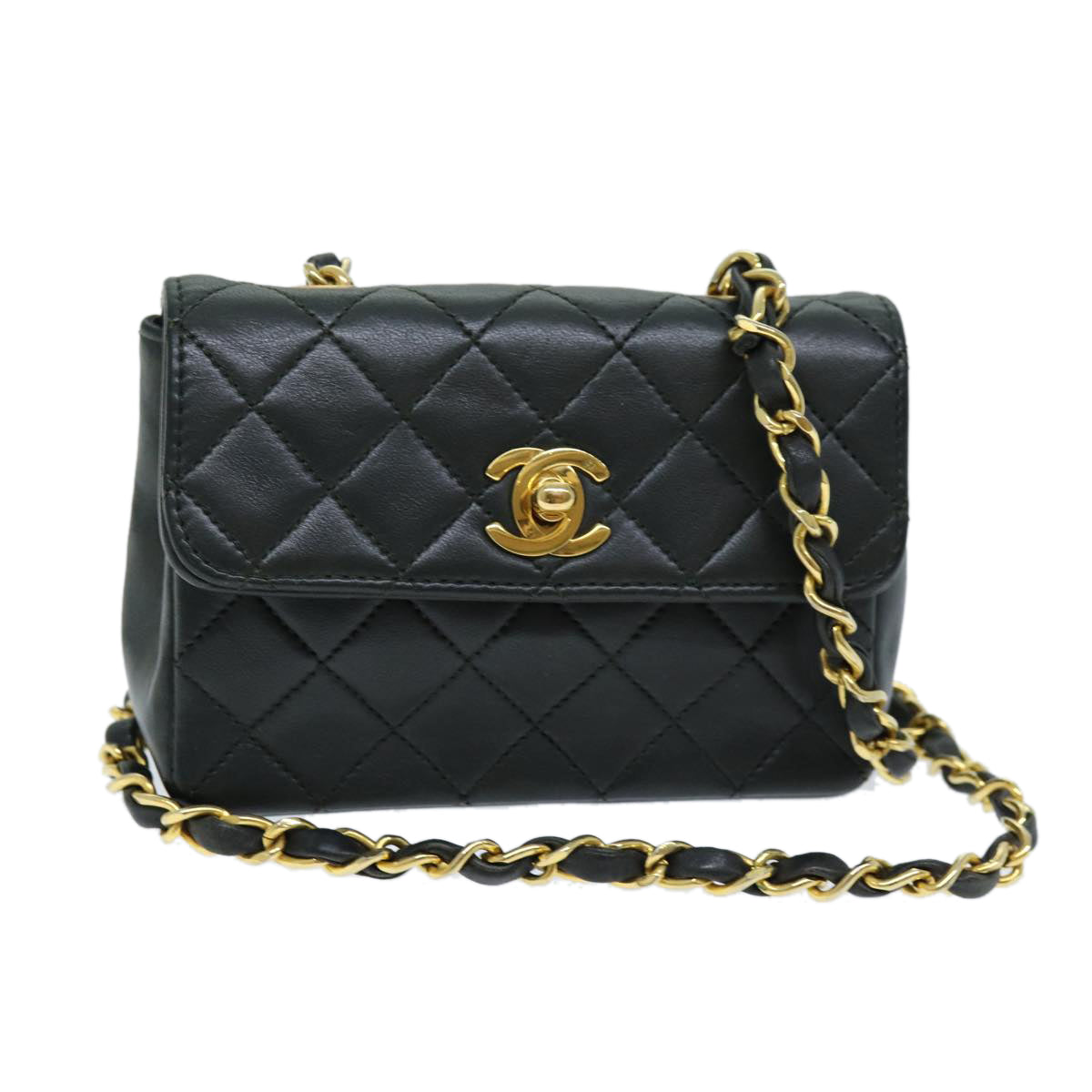 Chanel Timeless Black Leather Shoulder Bag (Pre-Owned)