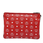 MCM Visetos Red Canvas Clutch Bag (Pre-Owned)