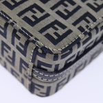 Fendi Zucchino Navy Canvas Clutch Bag (Pre-Owned)