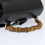 Gucci Bamboo Black Leather Backpack Bag (Pre-Owned)