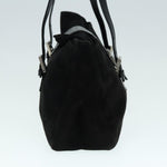 Fendi Mamma Baguette Black Suede Shoulder Bag (Pre-Owned)