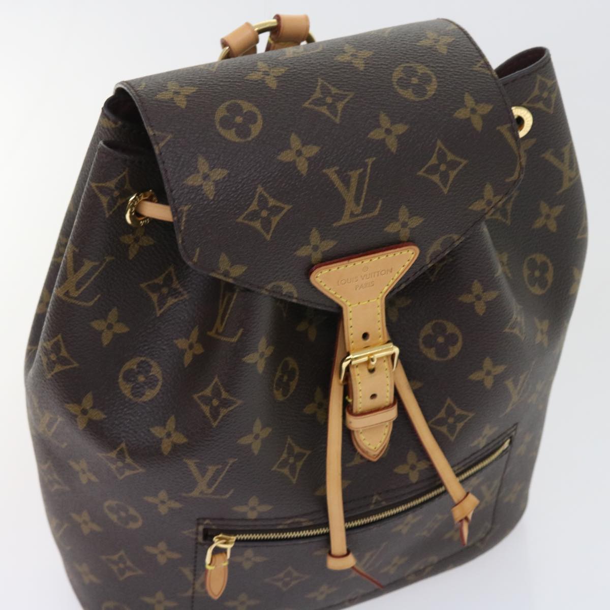 Louis Vuitton Montsouris Brown Canvas Backpack Bag (Pre-Owned)