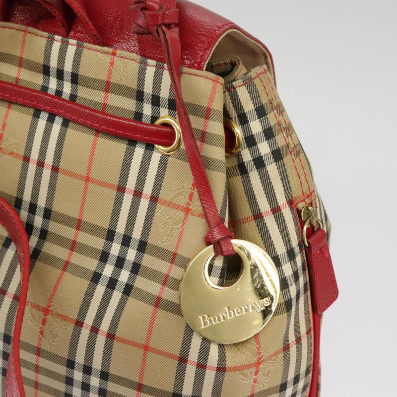 Burberry Nova Check Beige Canvas Backpack Bag (Pre-Owned)