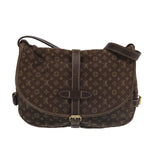 Louis Vuitton Saumur Brown Canvas Shoulder Bag (Pre-Owned)