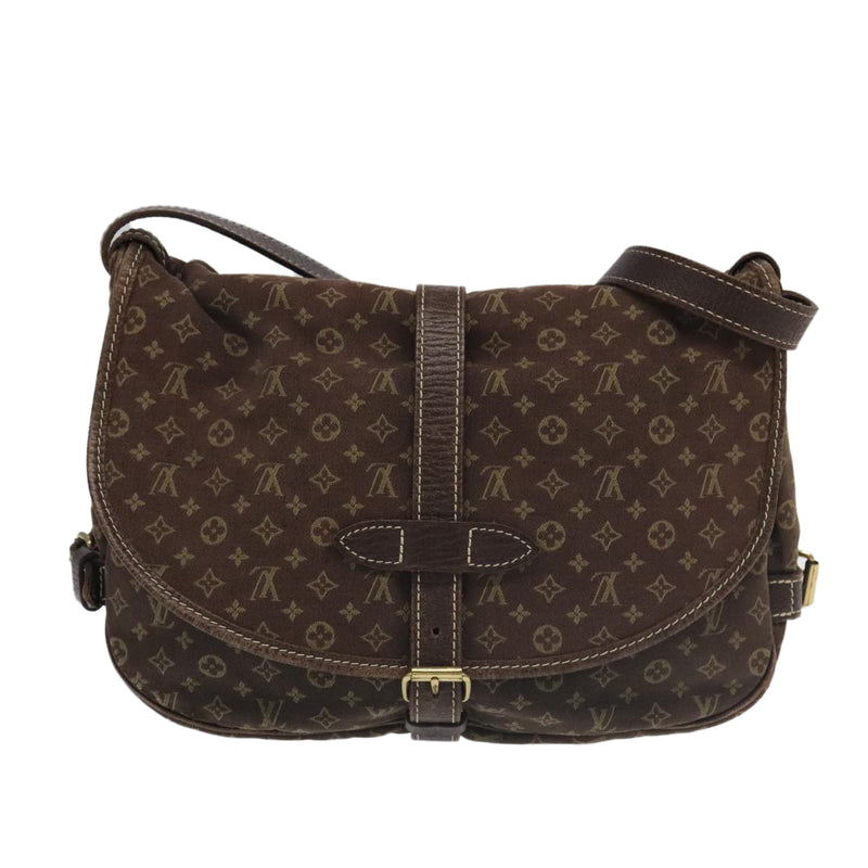 Louis Vuitton Saumur Brown Canvas Shoulder Bag (Pre-Owned)