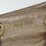 Miu Miu Vitello Beige Leather Handbag (Pre-Owned)