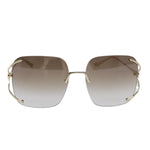 Gucci Sunglasses Brown Metal Glasses  (Pre-Owned)