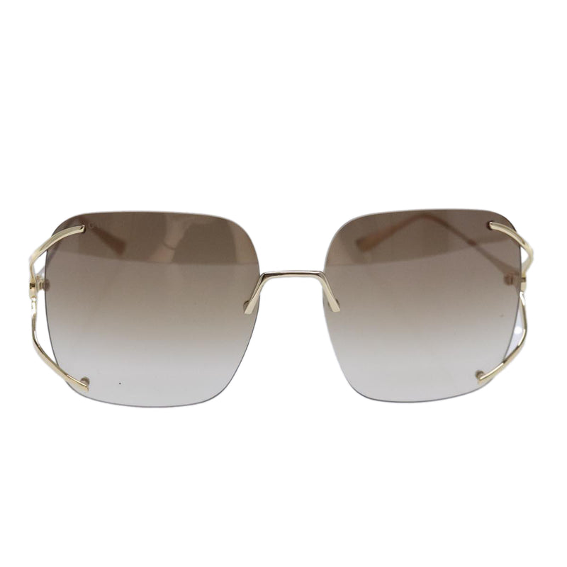 Gucci Sunglasses Brown Metal Glasses  (Pre-Owned)