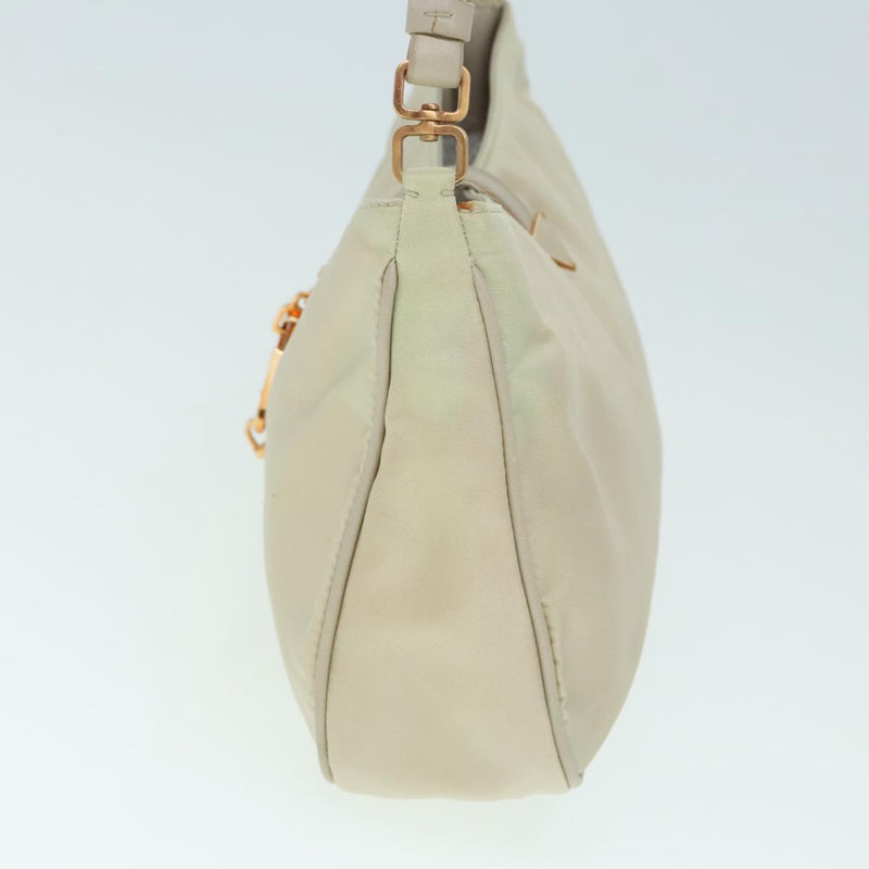 Prada Tessuto White Synthetic Shoulder Bag (Pre-Owned)