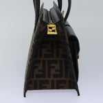 Fendi Zucchino Brown Canvas Handbag (Pre-Owned)