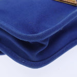 Prada Blue Canvas Shoulder Bag (Pre-Owned)