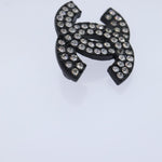 Chanel Coco Mark Black Metal Brooch Jewelry (Pre-Owned)